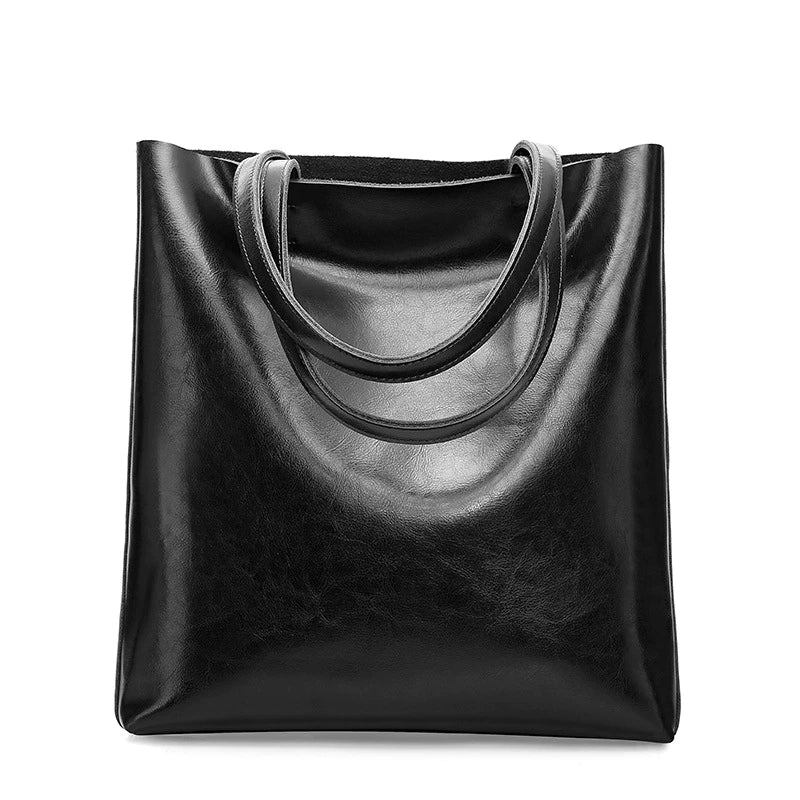 Cow Leather Ladies Shoulder Handbags Women Tote - Scraften