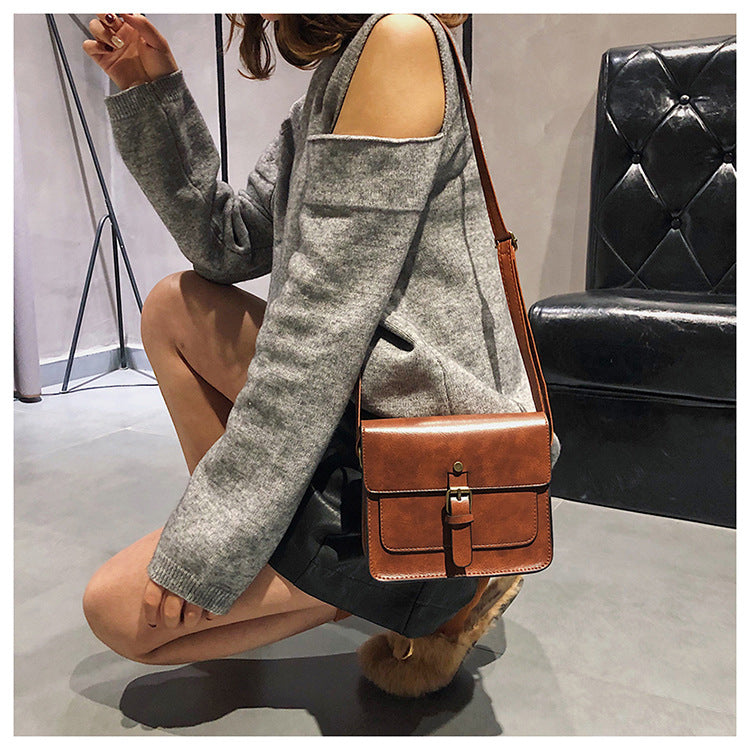 Vintage Women Flap Fashion Casual Leather Shoulder Bags Lady Crossbody Messenger Bag - Scraften