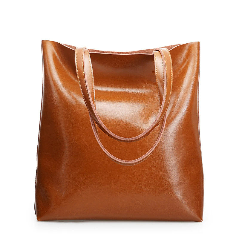 Cow Leather Ladies Shoulder Handbags Women Tote - Scraften