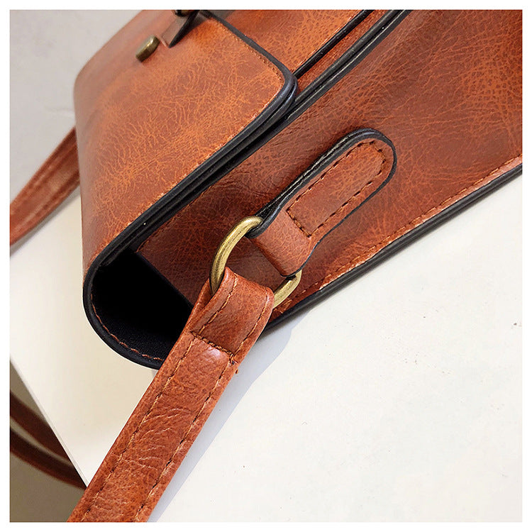 Vintage Women Flap Fashion Casual Leather Shoulder Bags Lady Crossbody Messenger Bag - Scraften