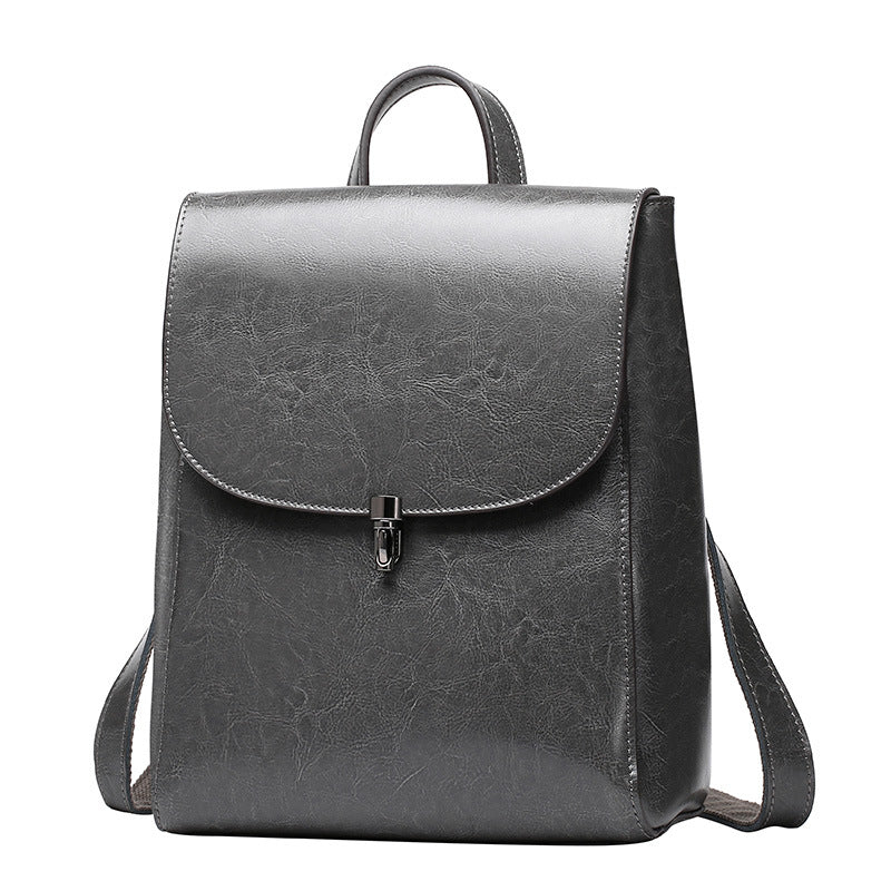 Casual Style Women's Leather Cowhide Backpack - Scraften