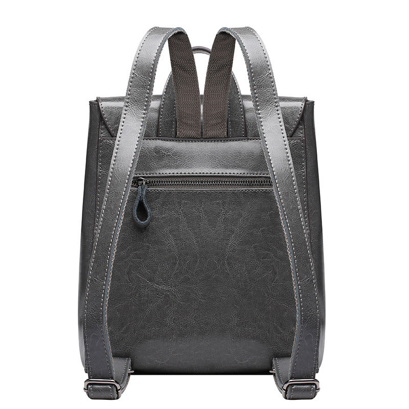 Casual Style Women's Leather Cowhide Backpack - Scraften