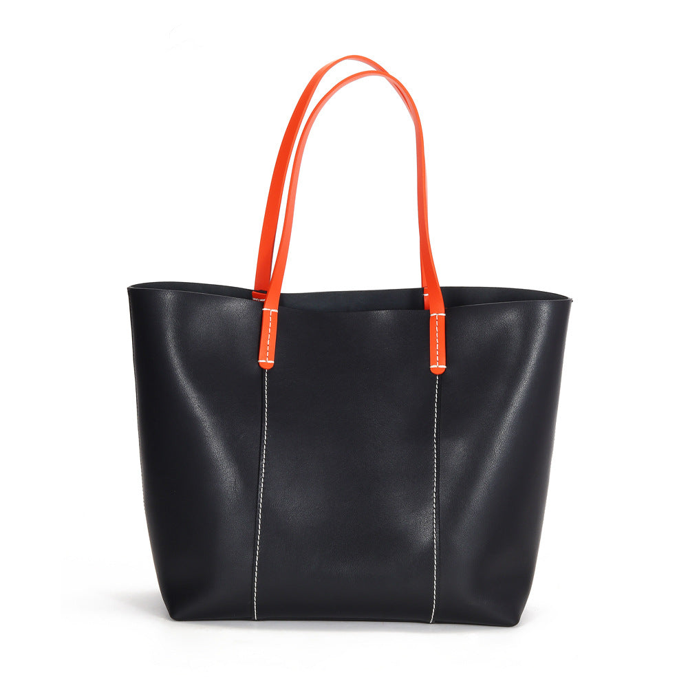 Genuine Leather Women Fashion Shoulder Tote Bag - Scraften