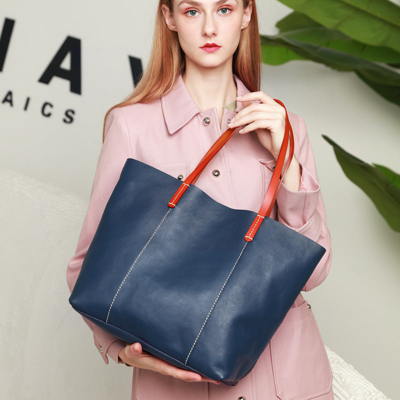 Genuine Leather Women Fashion Shoulder Tote Bag