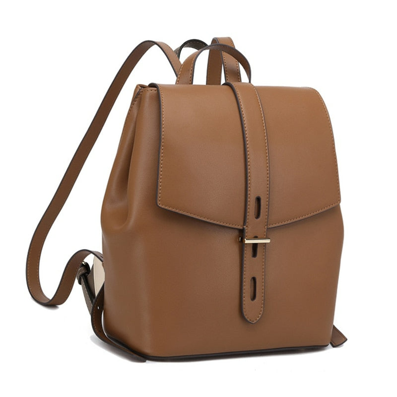 Genuine Leather Women's Backpack Rucksack - Scraften