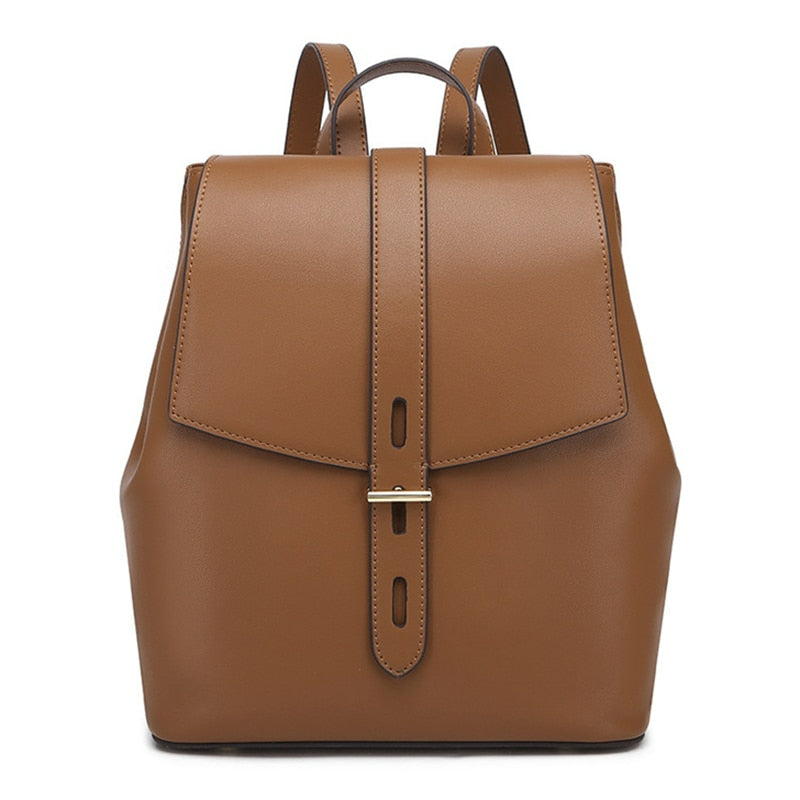 Genuine Leather Women's Backpack Rucksack - Scraften