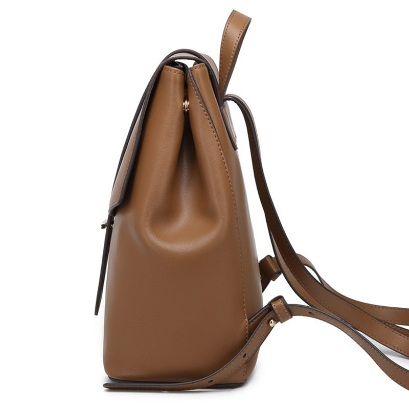 Genuine Leather Women's Backpack Rucksack - Scraften