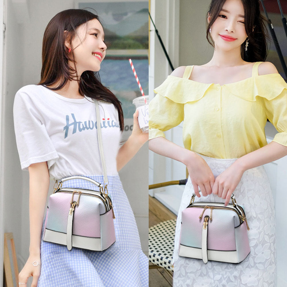 Ice Cream Texture One-Shoulder Messenger Bag - Scraften