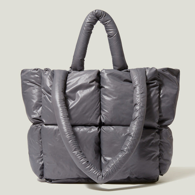 Large Tote Padded Shoulder Handbag Luxury Nylon Crossbody Bag - Scraften