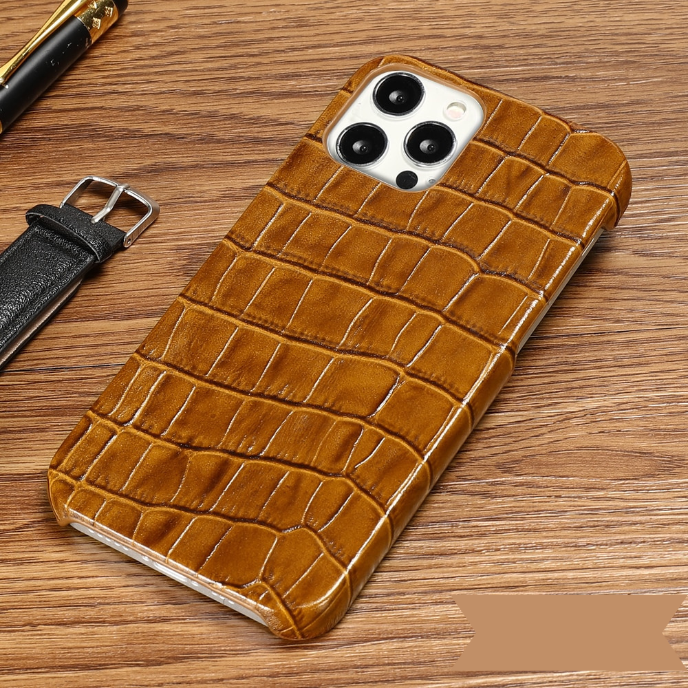 Luxury Crocodile Texture Genuine Leather iPhone Case - Scraften