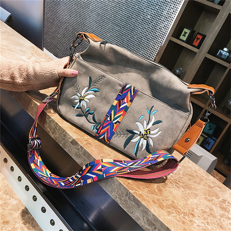 Multifunction Shoulder Embroidery Handbag - Scraften