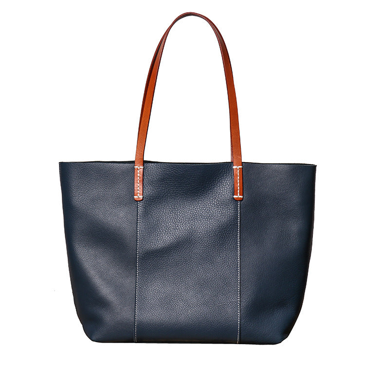 Large Capacity Mother Fashion Leather Tote Bag - Scraften