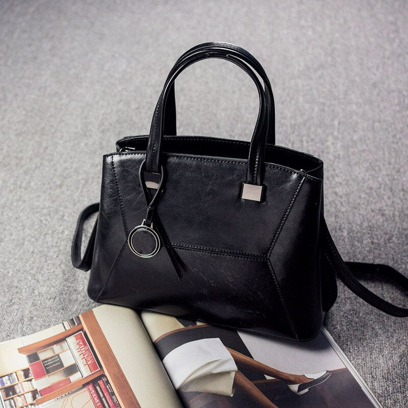 Oil Wax Cowhide Cross body Handbag - Scraften