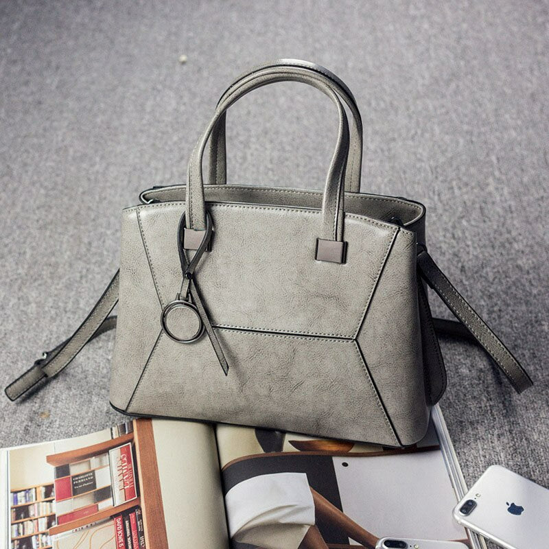 Oil Wax Cowhide Cross body Handbag - Scraften