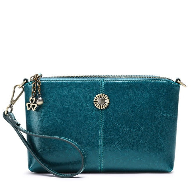Real Cowhide Women's Clutch Messenger Bag - Korean Version - Scraften
