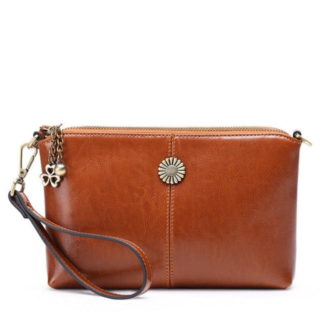 Real Cowhide Women's Clutch Messenger Bag - Korean Version - Scraften
