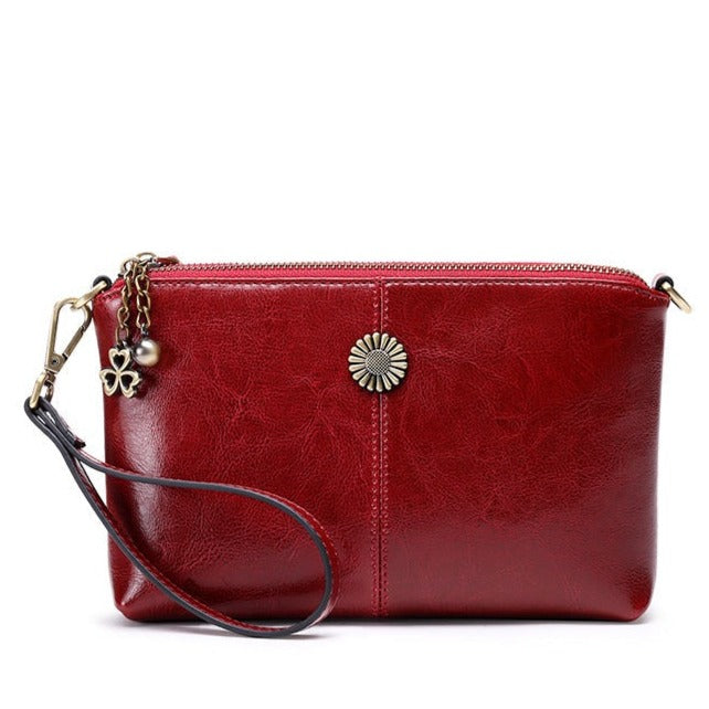Real Cowhide Women's Clutch Messenger Bag - Korean Version - Scraften