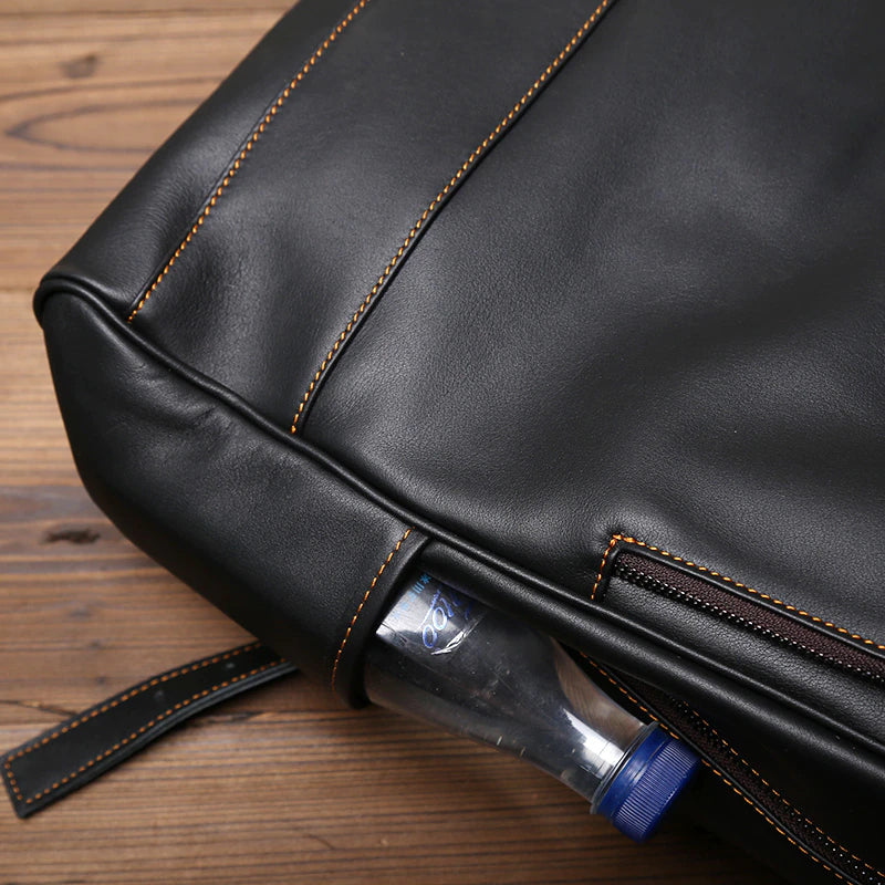 Top Layer Genuine Cow Leather Backpack Travel Backpack - Scraften