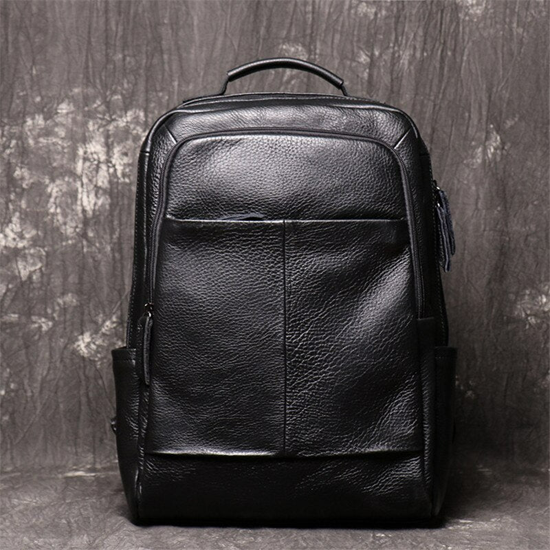 Vintage Genuine Leather Men's Backpack - Scraften