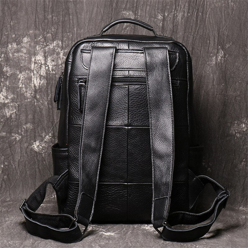 Vintage Genuine Leather Men's Backpack - Scraften