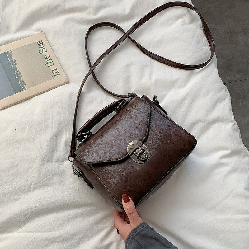 Vintage Small Top-handle Shoulder Bag - Scraften