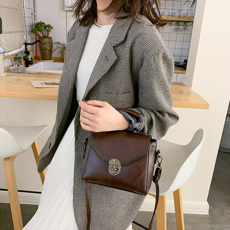 Vintage Small Top-handle Shoulder Bag - Scraften