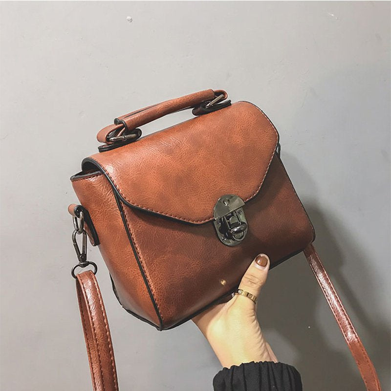 Vintage Small Top-handle Shoulder Bag - Scraften