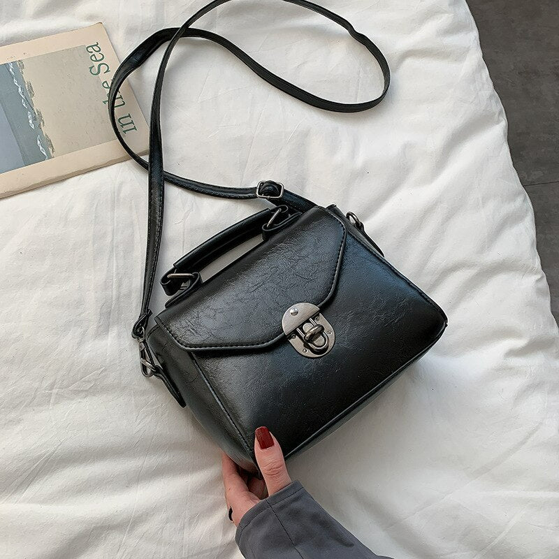 Vintage Small Top-handle Shoulder Bag - Scraften