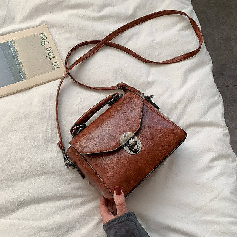 Vintage Small Top-handle Shoulder Bag - Scraften