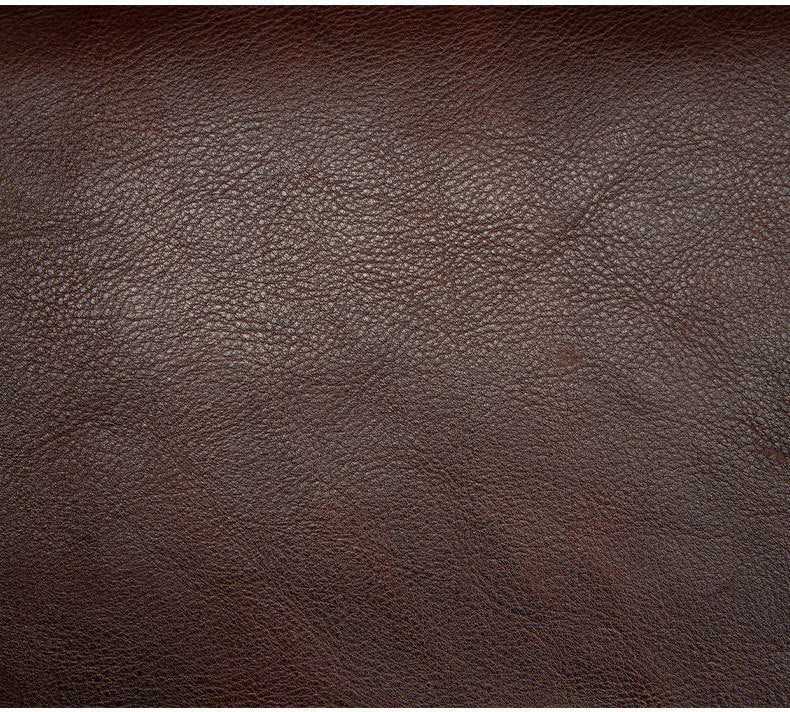 Vintage Vegetable Tanned Leather Zipper Shoulder Bag - Scraften