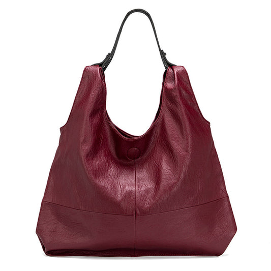 Women Genuine Leather Large Capacity Handbag - Scraften