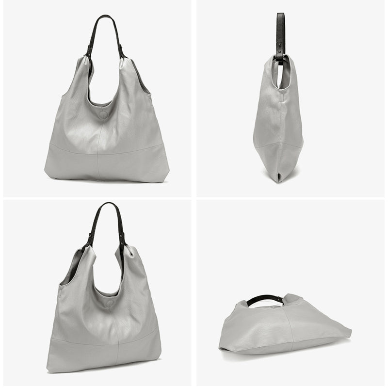 Women Genuine Leather Large Capacity Handbag - Scraften