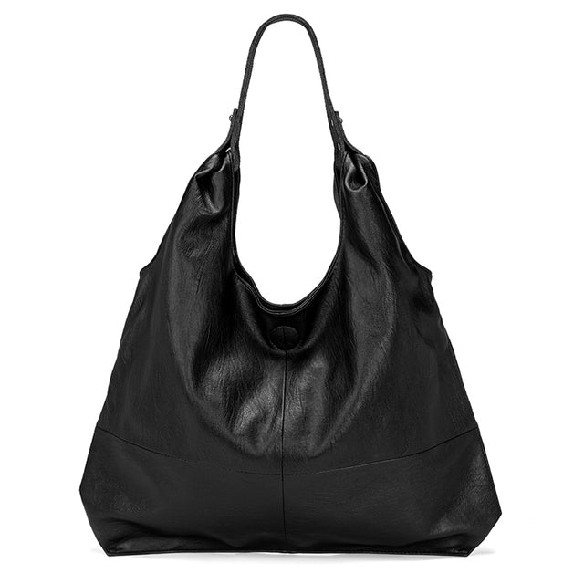 Women Genuine Leather Large Capacity Handbag - Scraften