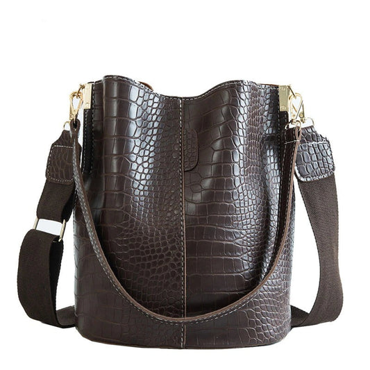 Women Shoulder Crocodile Crossbody Bag - Scraften