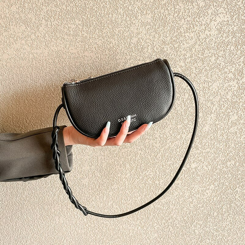 Women's Mini Genuine Leather Underarm Bag - Scraften