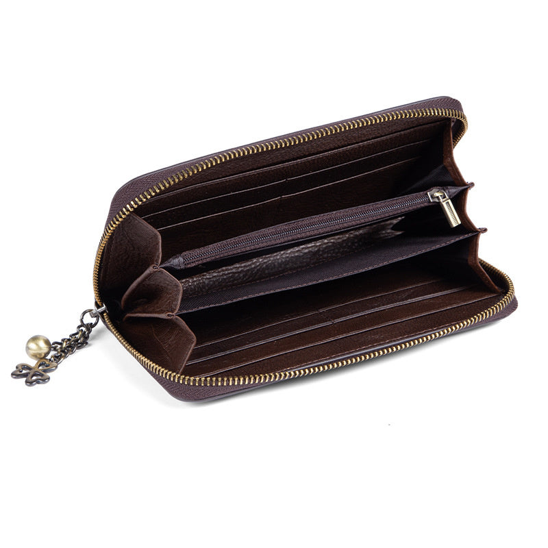 Women's Retro Genuine Leather Vintage Purse Wallet - Scraften