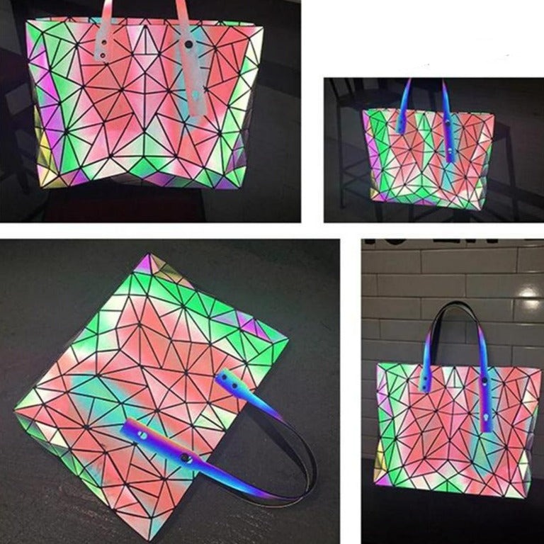 Women's Tote Geometric Quilted Shoulder Bag - Scraften