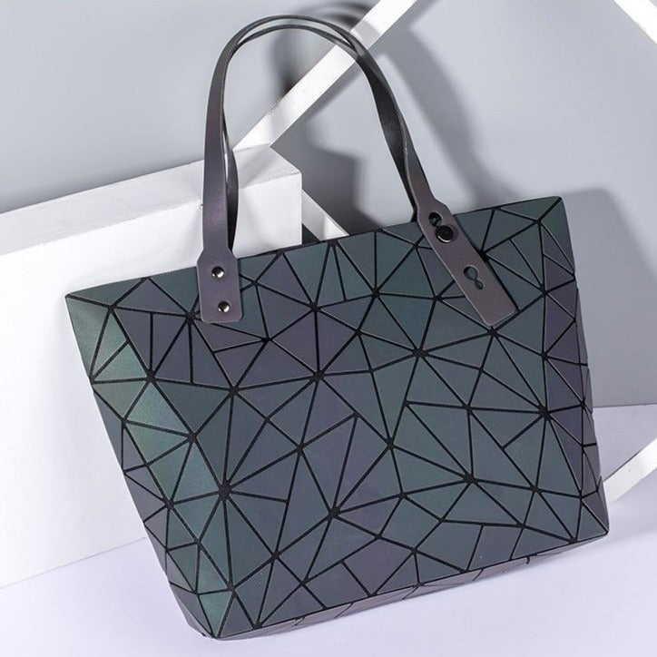 Women's Tote Geometric Quilted Shoulder Bag - Scraften