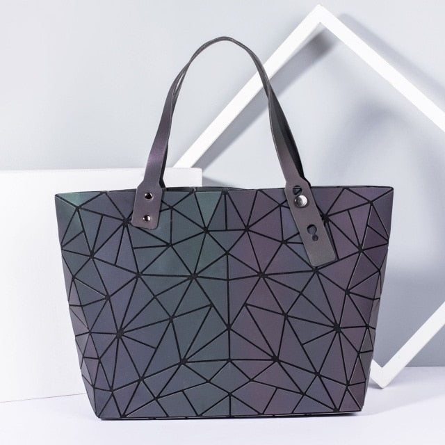 Women's Tote Geometric Quilted Shoulder Bag - Scraften