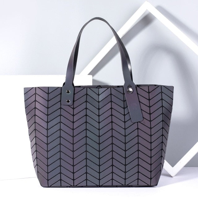 Women's Tote Geometric Quilted Shoulder Bag - Scraften
