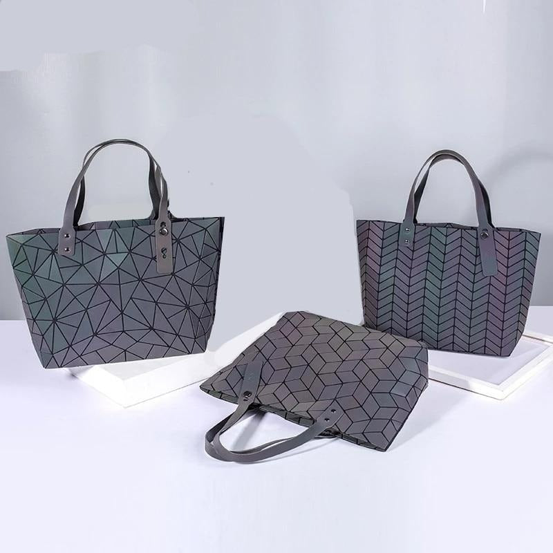 Women's Tote Geometric Quilted Shoulder Bag - Scraften