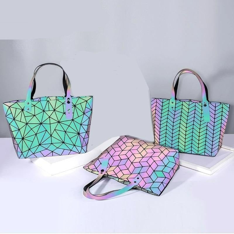 Women's Tote Geometric Quilted Shoulder Bag - Scraften