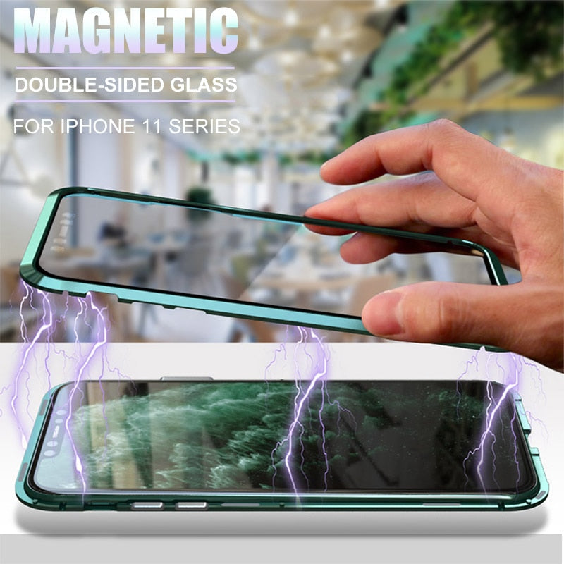 Double-Sided Glass Magnetic iPhone Case - Scraften