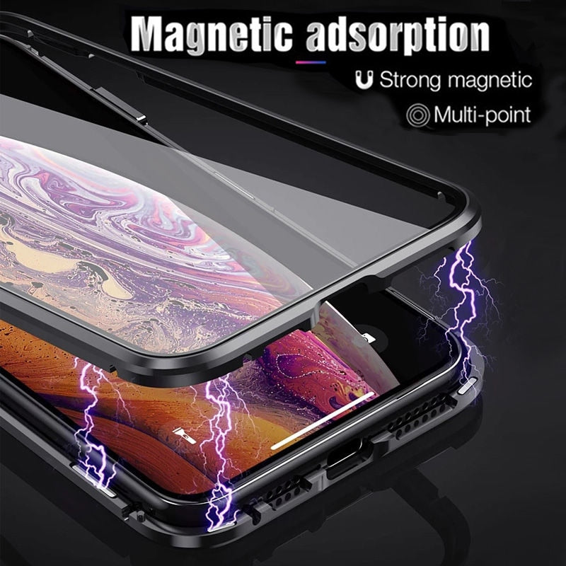Double-Sided Glass Magnetic iPhone Case - Scraften