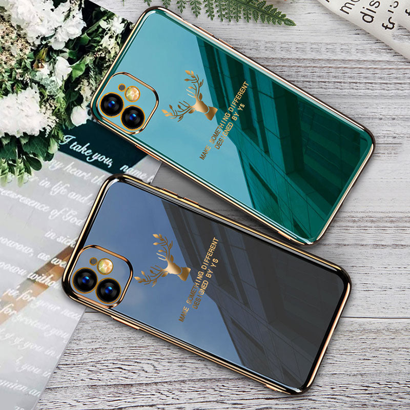 Luxury Plating Deer Soft Phone Case for iPhone - Scraften