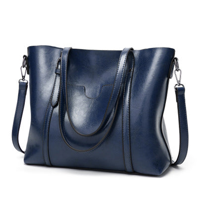 Oil Wax Leather Women Shoulder Bag - Scraften