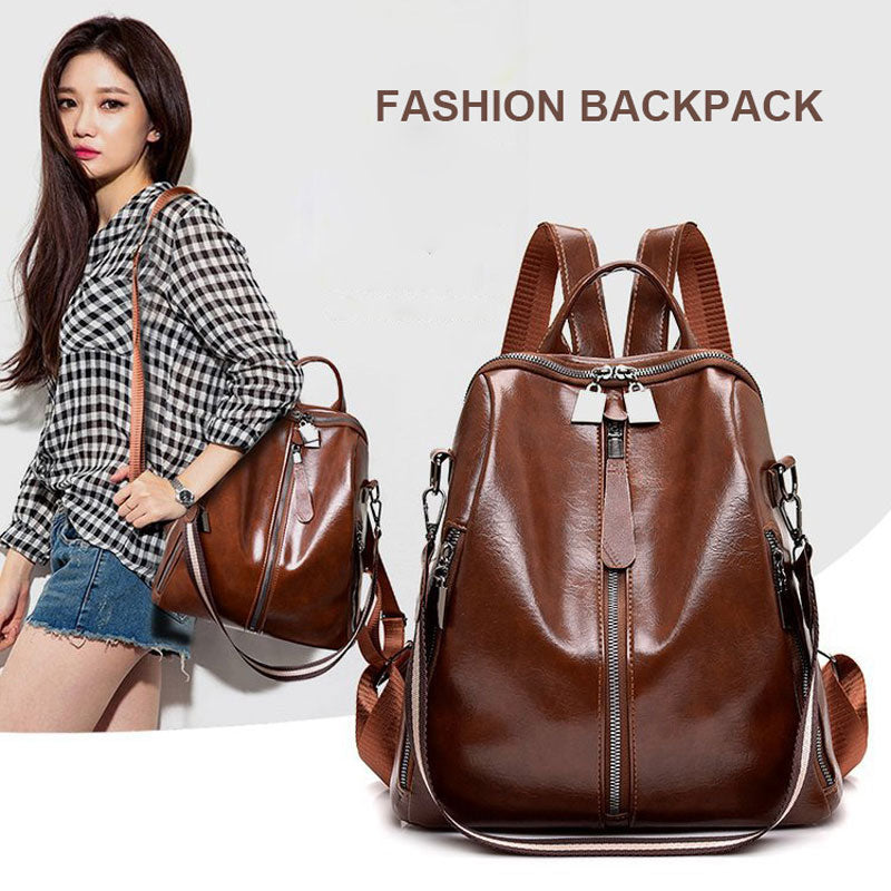 Youth Leather Backpacks for Teenage Girls - Scraften