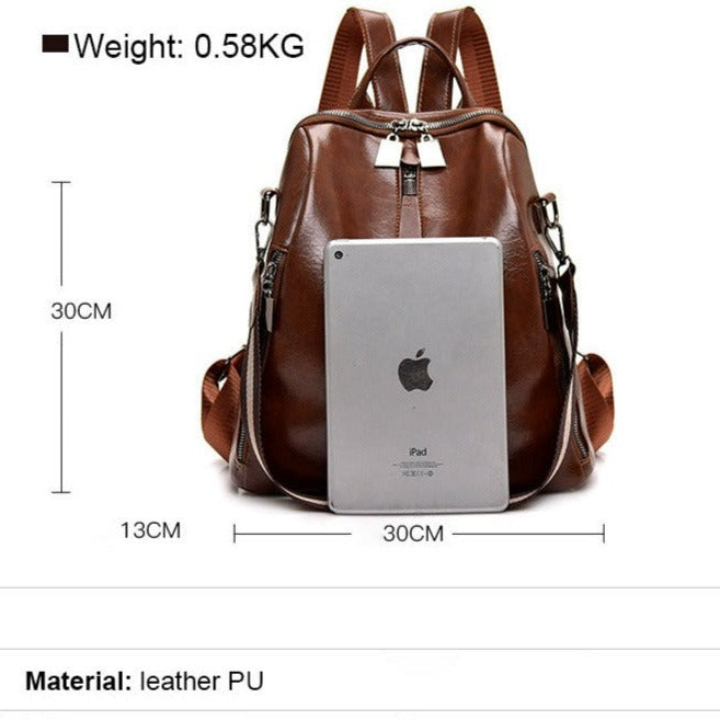 Youth Leather Backpacks for Teenage Girls - Scraften