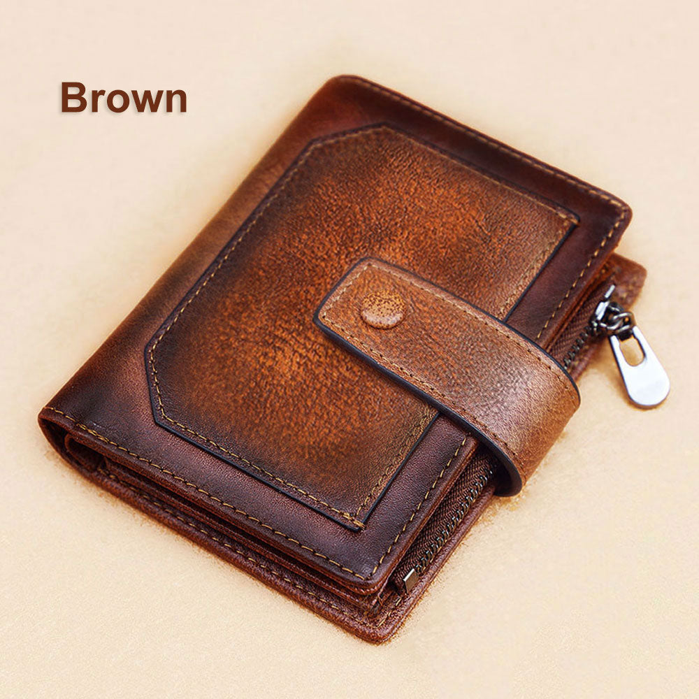 Vintage Genuine Leather Men's Wallet - Scraften