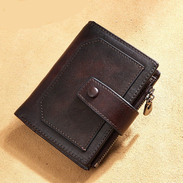 Vintage Genuine Leather Men's Wallet - Scraften